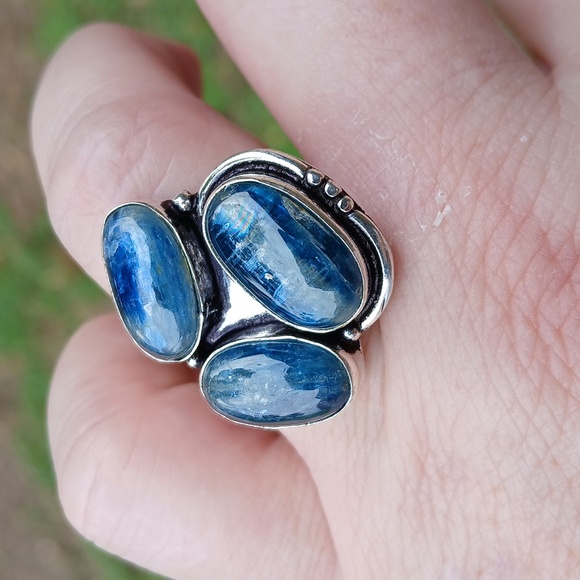 New Multi Kyanite 925 Silver Ring. - Picture 5 of 16